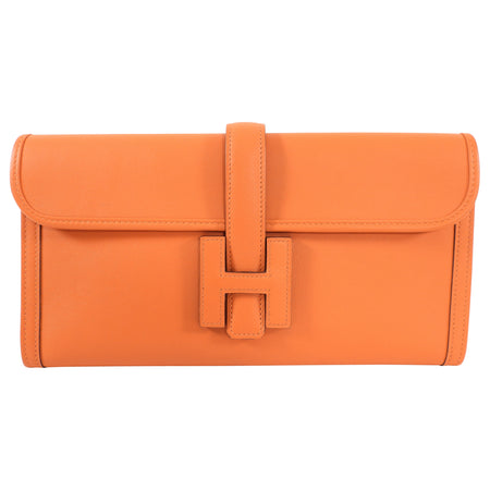Hermes Orange Swift Jige Elan 29 Clutch Bag