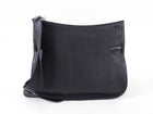 Hermes Jypsiere 34 Black PHW Clemence Shoulder Bag 
