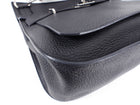 Hermes Jypsiere 34 Black PHW Clemence Shoulder Bag 