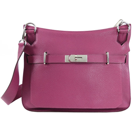 Hermes Tosca Magenta Taurillon Clemence Jypsiere 34 Crossbody Bag