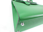 Hermes Kelly 28 Sellier Epsom Green Bamboo PHW Bag
