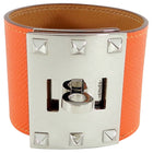 Hermes Kelly Extreme Orange Epsom Leather Cuff Bracelet 