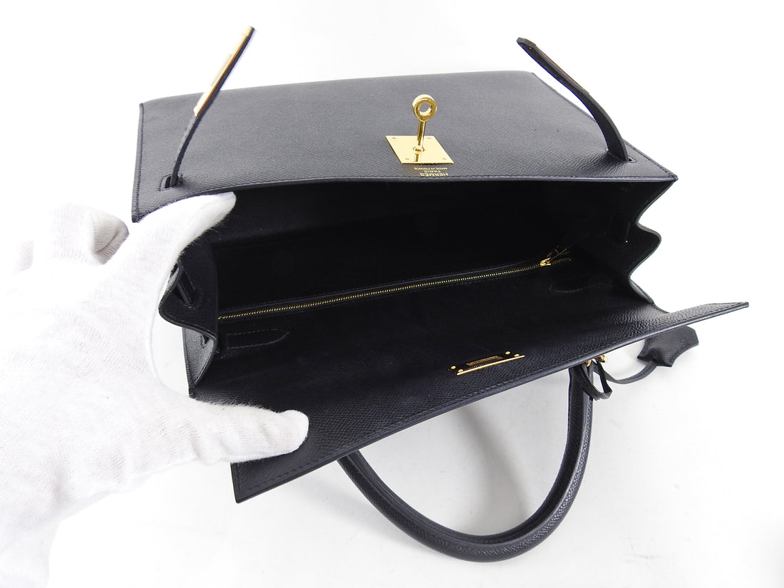 Hermès Vintage - Epsom Kelly 32 - Light Blue - Leather Handbag - Avvenice