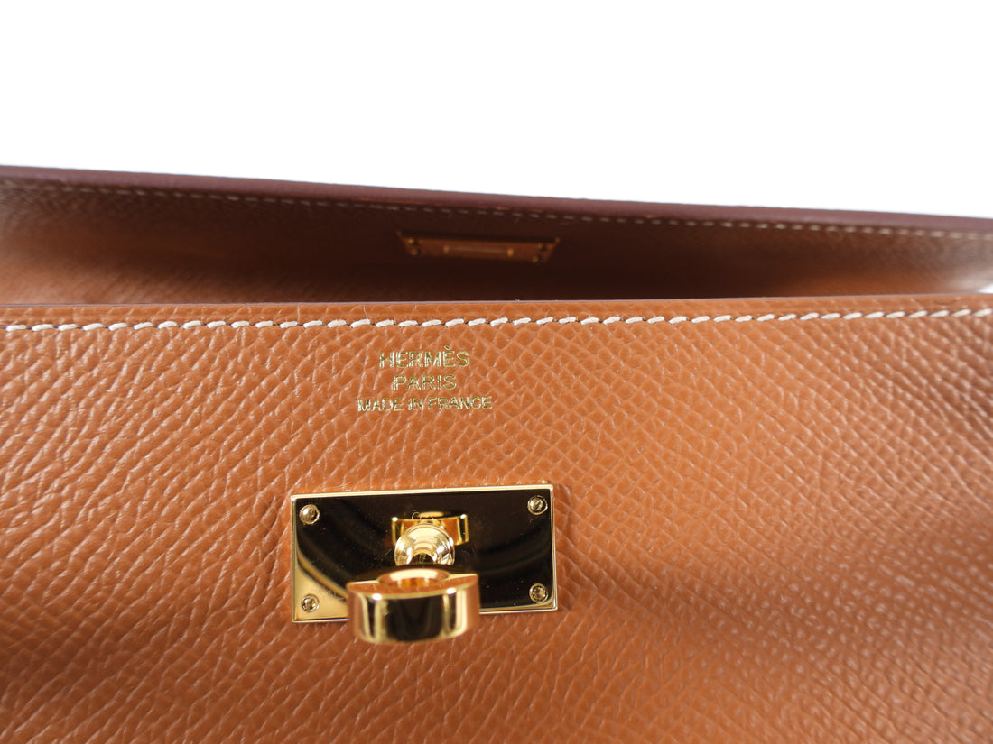 Hermes Kelly 28 Sellier Etain Epsom - THE PURSE AFFAIR