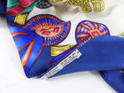 Hermes Vintage Les Rubans Blue Ribbons 90cm Silk Scarf