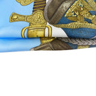 Hermes Grand Uniforme Light Baby Blue and White 90cm Scarf