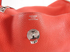 Hermes Lindy 34 Shoulder Bag in Taurillon Clemence Rouge Pivoine