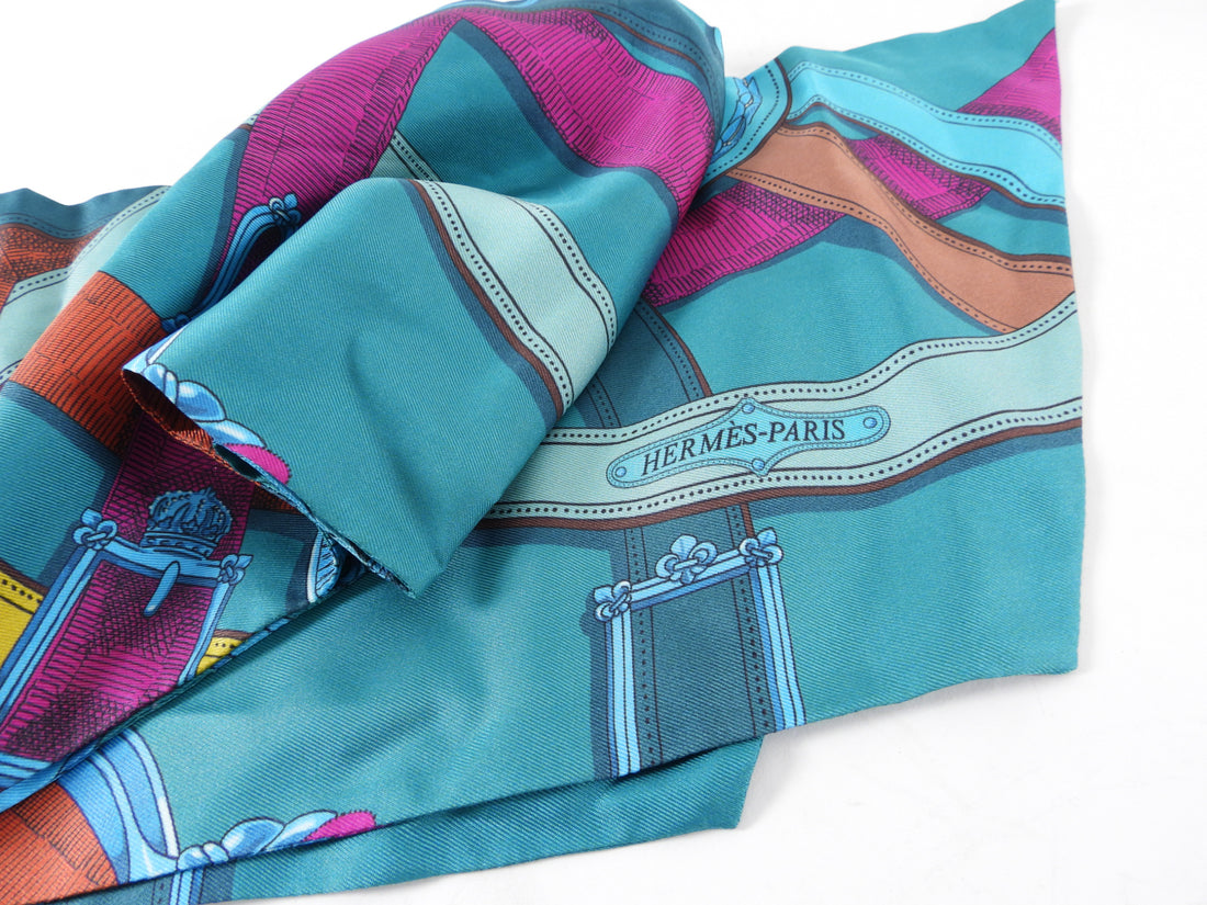 Hermes Maxi Twilly Silk - Turquoise, Fuchsia, Red