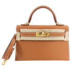 Hermes 2022 Mini Kelly Sellier 20cm Gold Epsom GHW Full Set