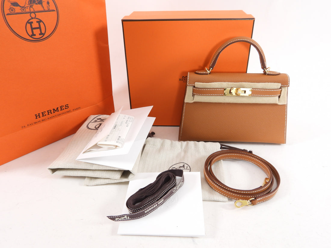 Hermès Neutrals 2023 Epsom Mini Kelly II Sellier 20 | 20cm