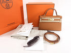 Hermes 2022 Mini Kelly Sellier 20cm Gold Epsom GHW Full Set