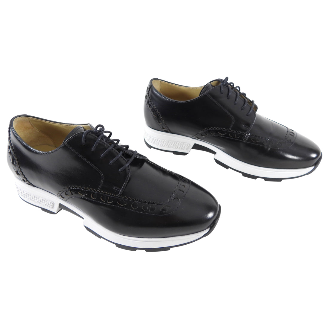 Hermes Black Leather Norton Oxford Sneakers - 36.5 (USA 6)