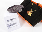 Hermes 2021 O'Kelly Pendant Necklace Gold Plated and Gold Leather