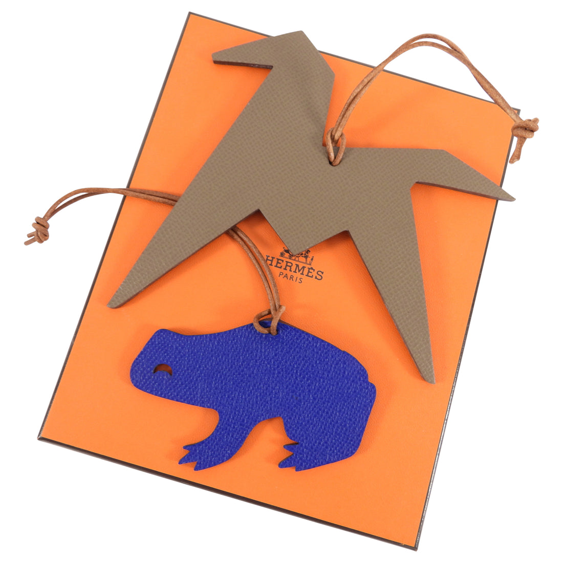 Hermes 2017 Frog and Origami Petit H Bag Charms / Holiday Ornaments
