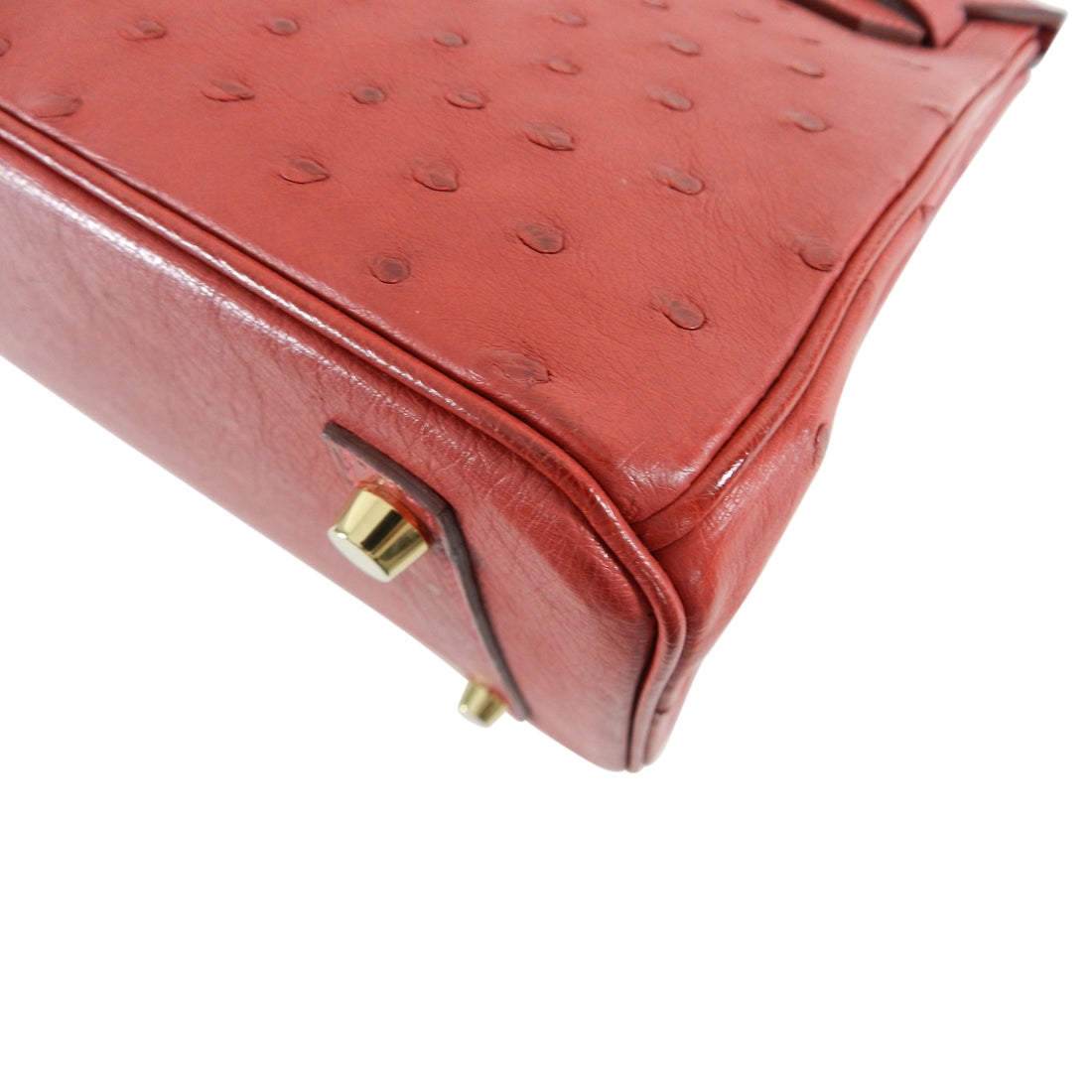 Hermes 30cm Saffron Ostrich Birkin Bag with Gold Hardware. , Lot #56203