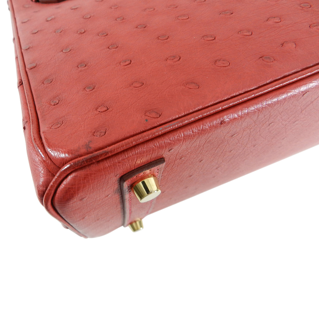 Hermès Birkin 30cm Ostrich Rouge VIF 53 Gold Hardware – SukiLux