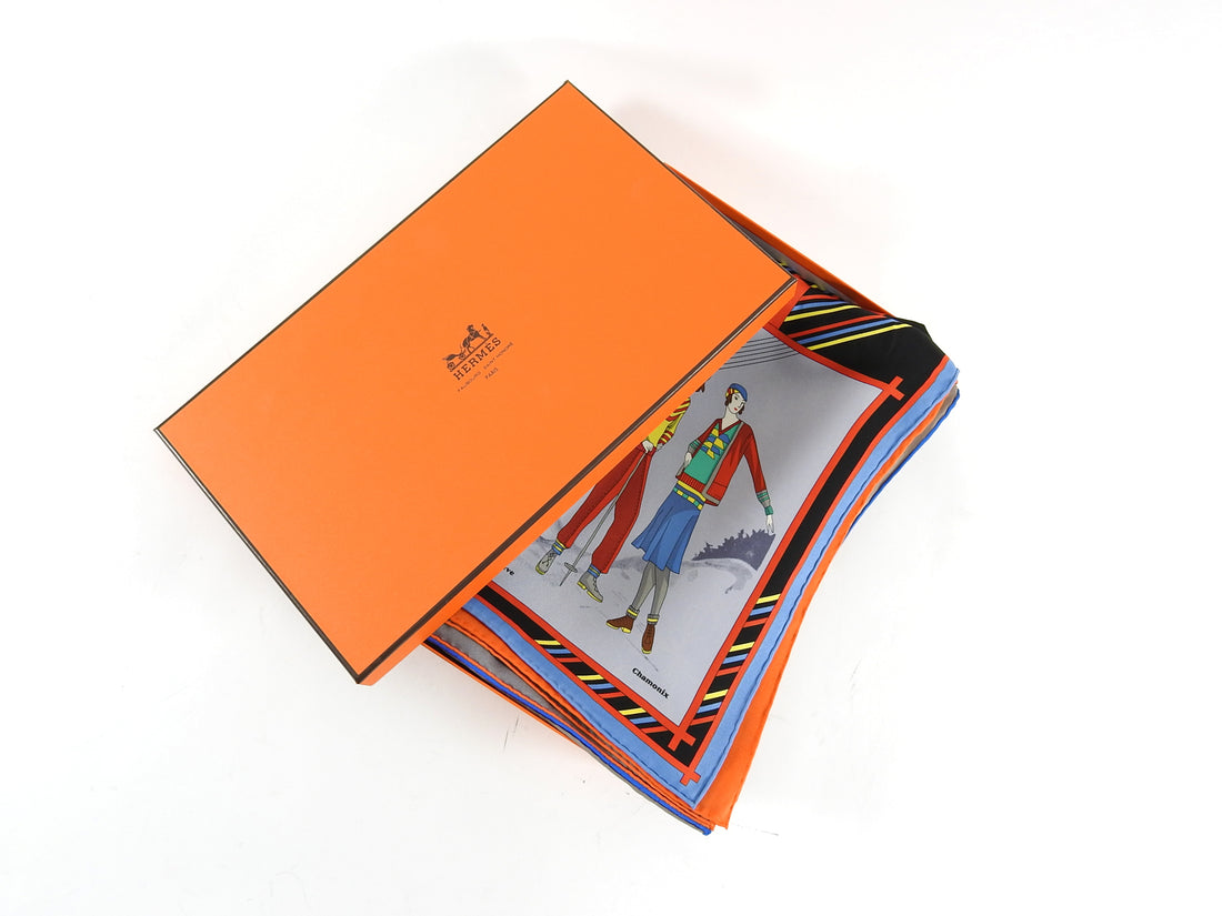 Hermes Silk Patch Giant Limited Edition 180cm Silk Twill Shawl Scarf