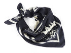 Hermes Vintage 1958 Black and White Phaeton Silk Scarf