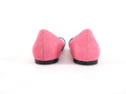Hermes Pink Suede Laura Pointed Flats with Rhinestone Buckle - 36.5