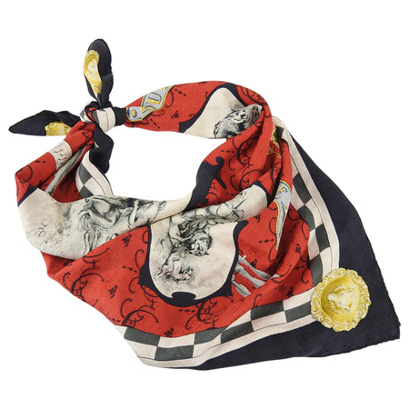Hermes Vintage 1961 Louveterie Royale First Edition Silk Scarf