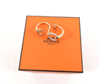 Hermes Filet D’Or 18k Rose Gold Diamond Double Ring Large Size - 52 / 6