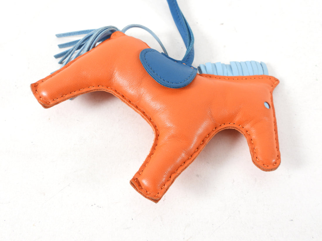 Hermès Orange Horsehair Rodeo Bag Charm - Vintage Lux