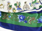 Hermes Vintage Blue and Green Les Jardiniers du Roy Silk Scarf