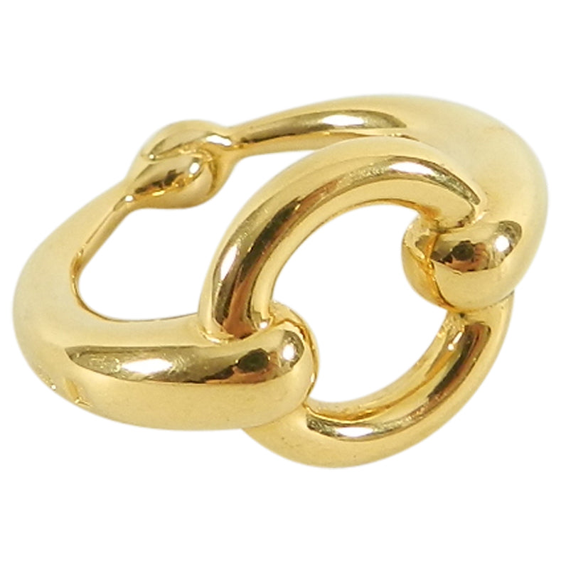 Hermes Hermes Horsebit Motif Gold Plated Brass Scarf Ring