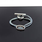 Hermes Sterling Silver Chaine D'ancre Toggle Cord Bracelet 