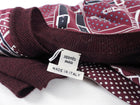 Hermes Burgundy Wool Short Sleeve Silk Inset Sweater - FR34 / FR36