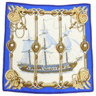 Hermes Tribord Blue Sailboat 90cm Silk Scarf