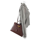 Hermes Vintage 1992 Kelly 32 Sellier Courchevel Leather GHW.  