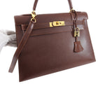 Hermes Vintage 1992 Kelly 32 Sellier Courchevel Leather GHW.  