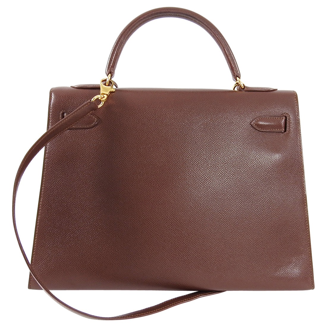 Hermes Vintage 1992 Kelly 32 Sellier Courchevel Leather GHW.  