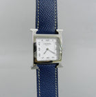 Hermes H Heure Double Tour HH1510 Medium Epsom Blue Watch