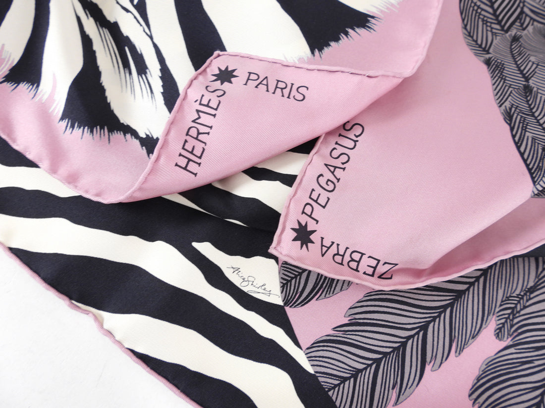 Hermès Zebra Pegasus Silk Scarf 90