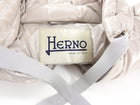 Herno Short Light Pearl Grey Puffer Coat with Wool Back - IT42 / 6