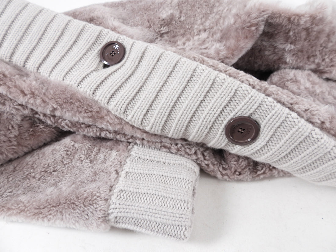 Herno Resort Limited Edition Shearling Knit Coat - S