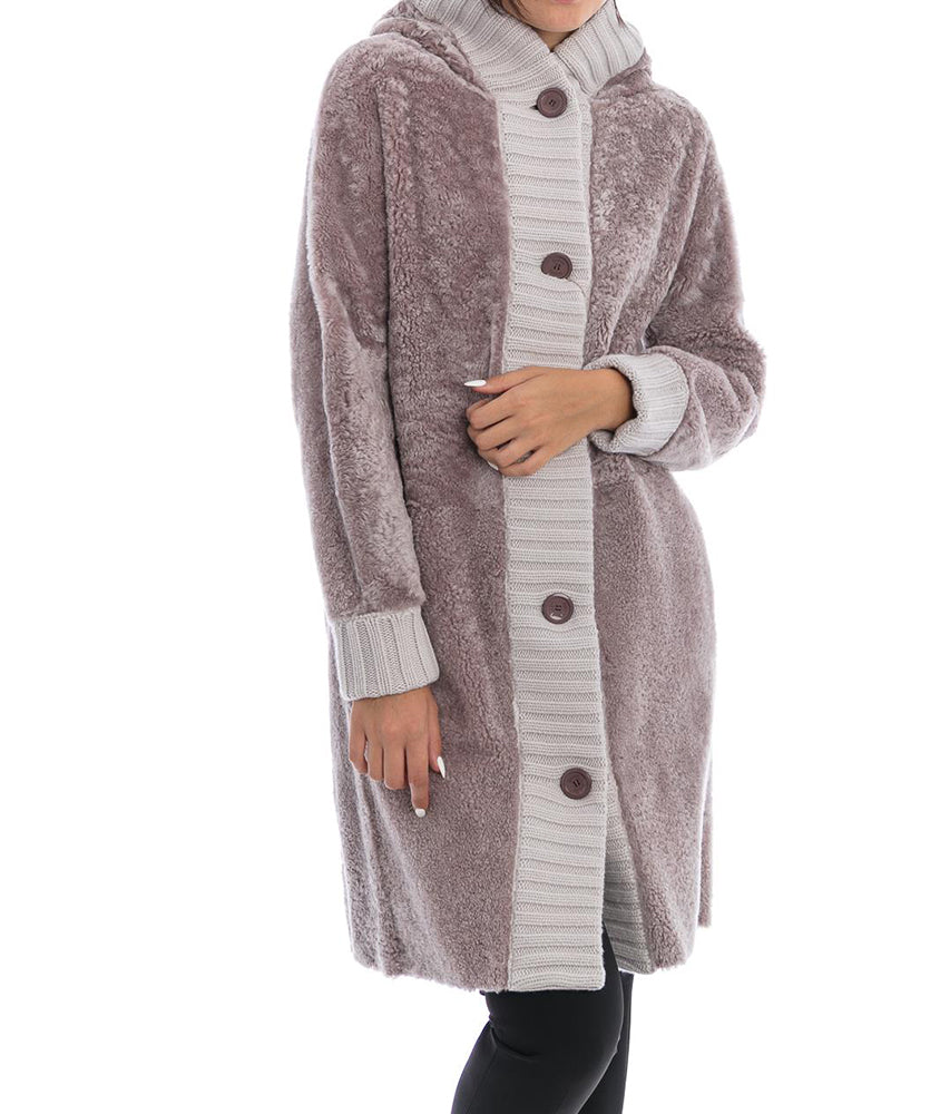 Herno Resort Limited Edition Shearling Knit Coat - S