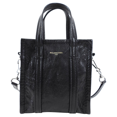 Balenciaga Black XXS Bazar Crossbody Tote Bag