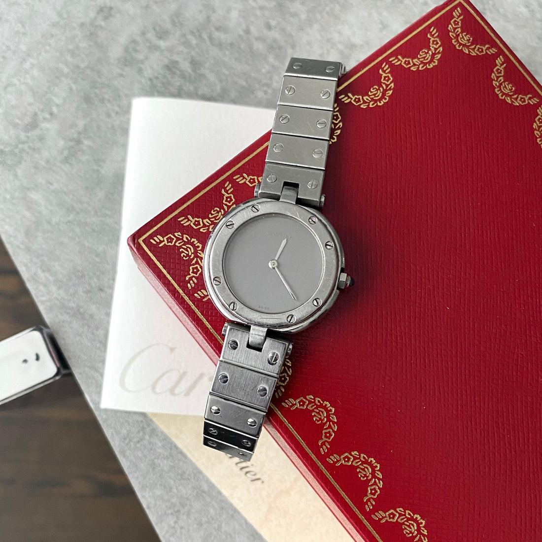Cartier Santos Ronde Stainless Steel Ladies 26mm Wrist Watch