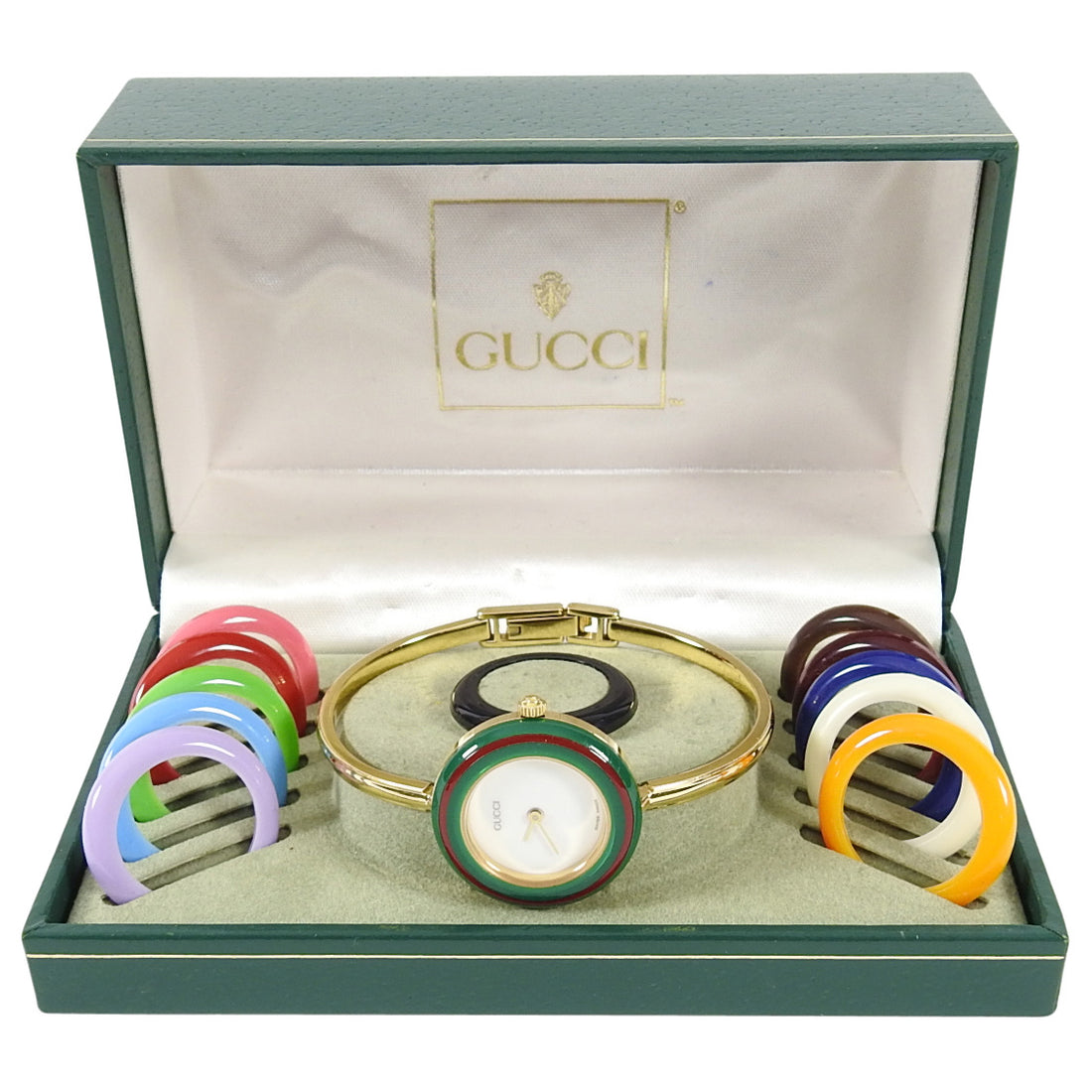 Gucci 1980’s Vintage Interchangeable Bezel Bracelet Watch – I MISS YOU ...