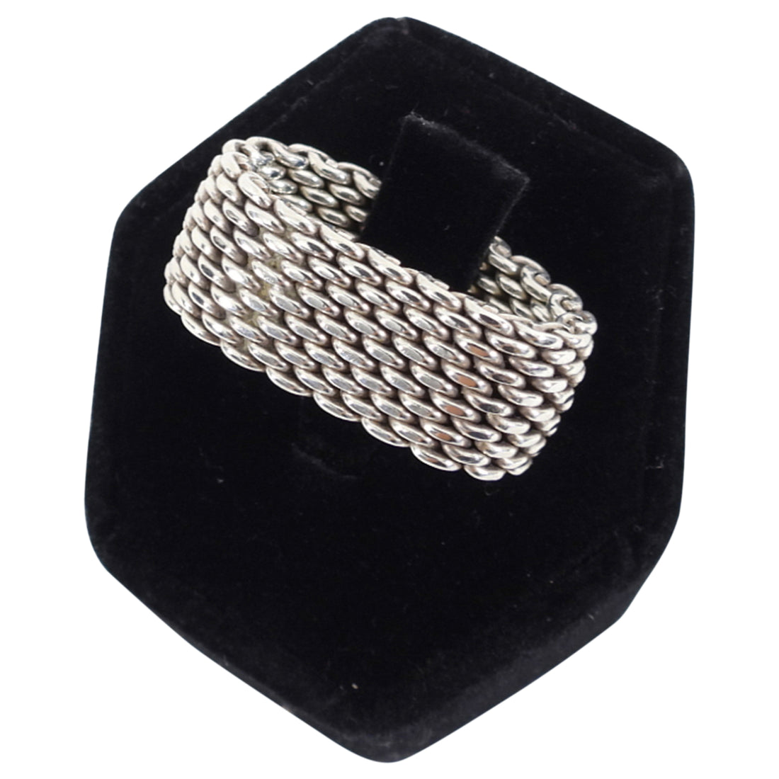 Tiffany & Co.  Sterling Silver Somerset Mesh Ring - 6