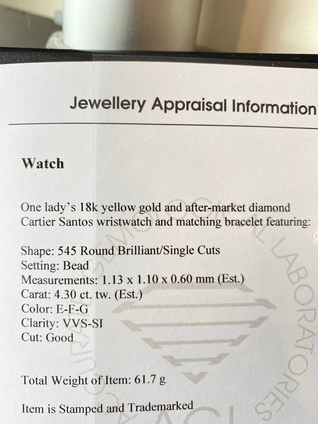 Cartier 18K Yellow Gold Mini 22mm Panthere Ladies Diamond Watch