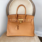 Hermes Gold Birkin 35 Taurillon Clemence Leather with Gold Hardware