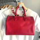 Louis Vuitton Red Epi Speedy Doctor Bag 30cm