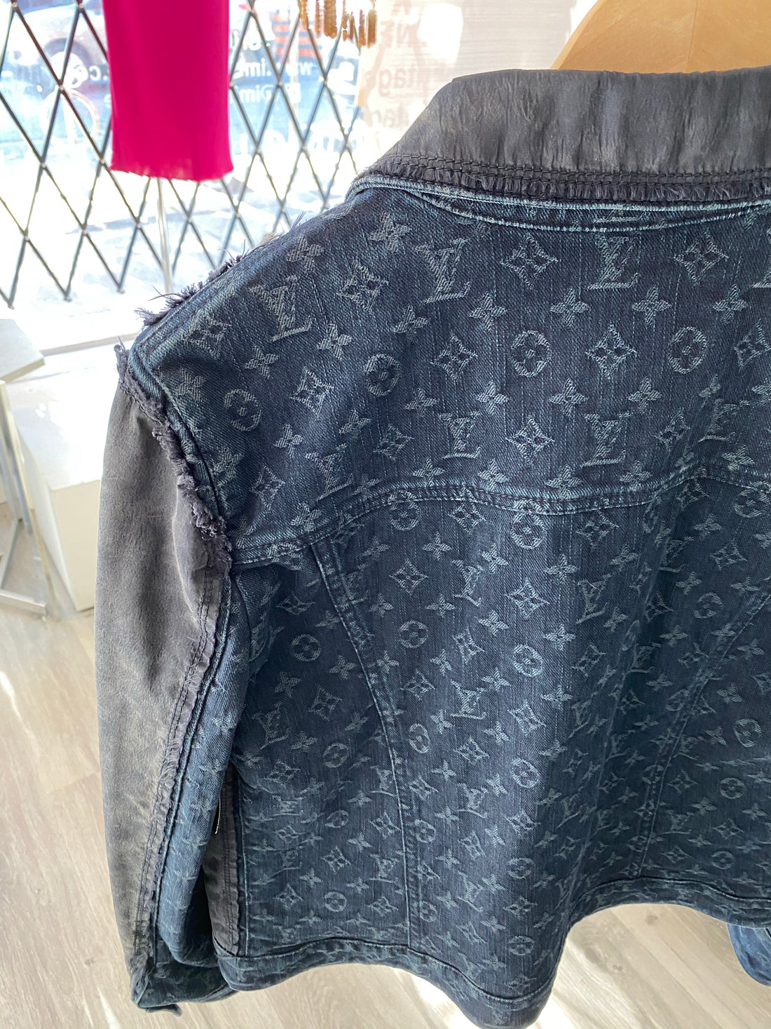 Louis Vuitton Patch Denim Shearling Jacket  Fashion Louis vuitton jeans Louis  vuitton jacket