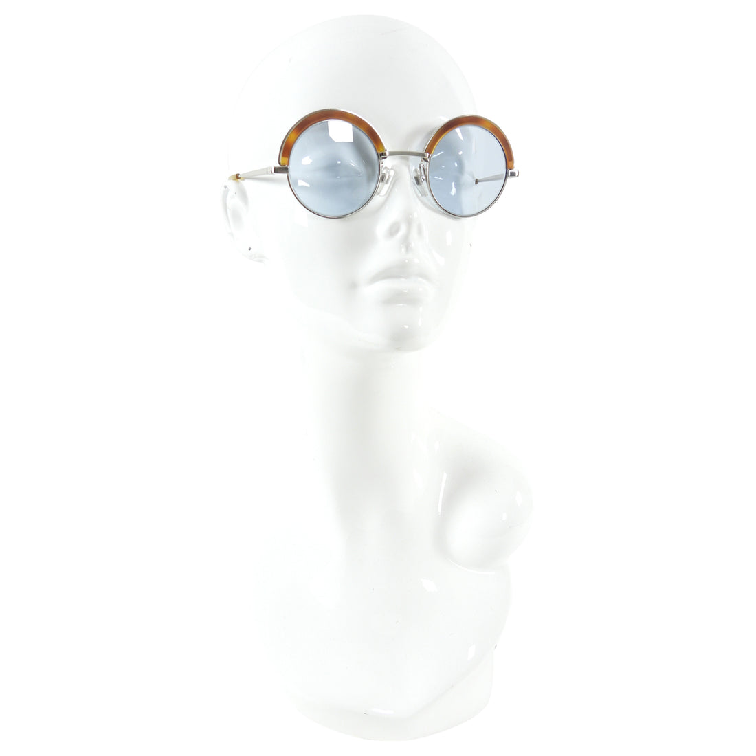 Oliver Peoples x Alain Mikli Round Blue Lens Sunglasses