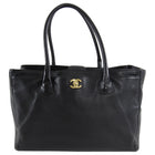 Chanel Black Leather Executive Cerf Tote Bag