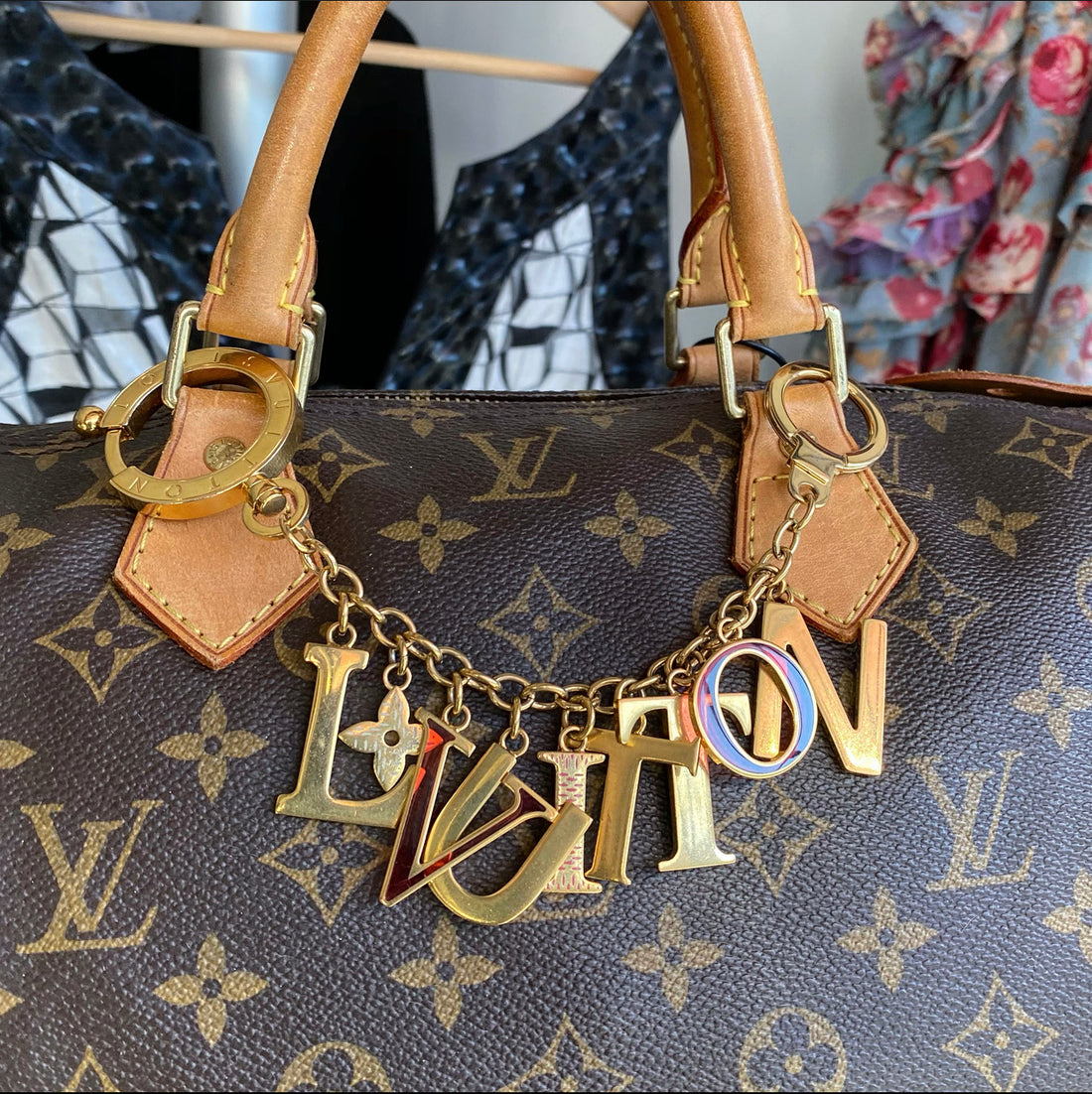 louis vuittons bag charms used